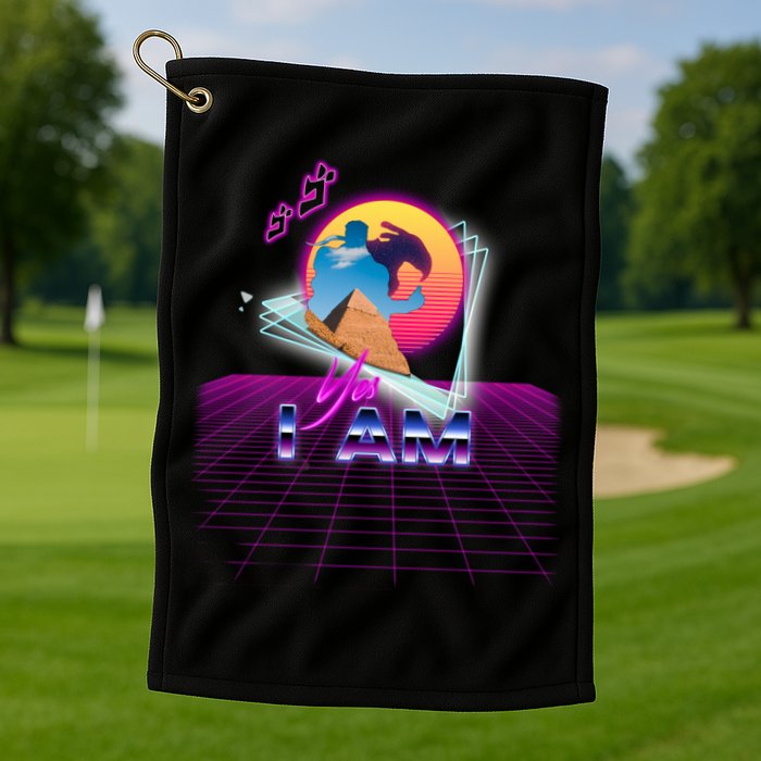 Funny Aesthetic Retro Vaporwave Synthwave Avdol Yes I Am Meme Quote Golf Towel