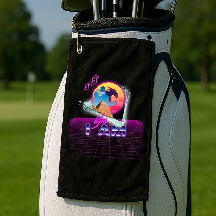 Funny Aesthetic Retro Vaporwave Synthwave Avdol Yes I Am Meme Quote Golf Towel