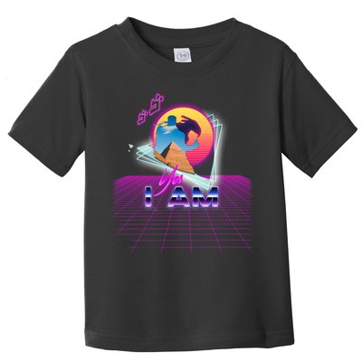 Funny Aesthetic Retro Vaporwave Synthwave Avdol Yes I Am Meme Quote Toddler T-Shirt