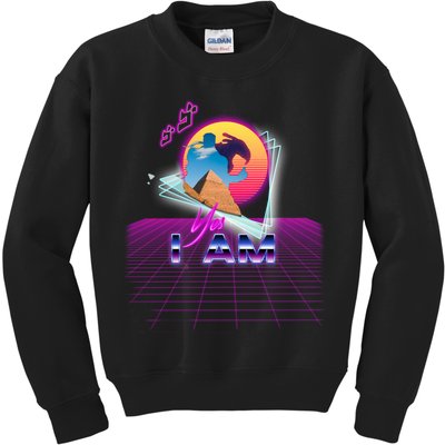 Funny Aesthetic Retro Vaporwave Synthwave Avdol Yes I Am Meme Quote Kids Sweatshirt