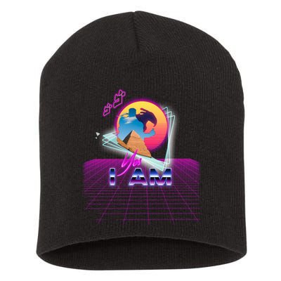 Funny Aesthetic Retro Vaporwave Synthwave Avdol Yes I Am Meme Quote Short Acrylic Beanie