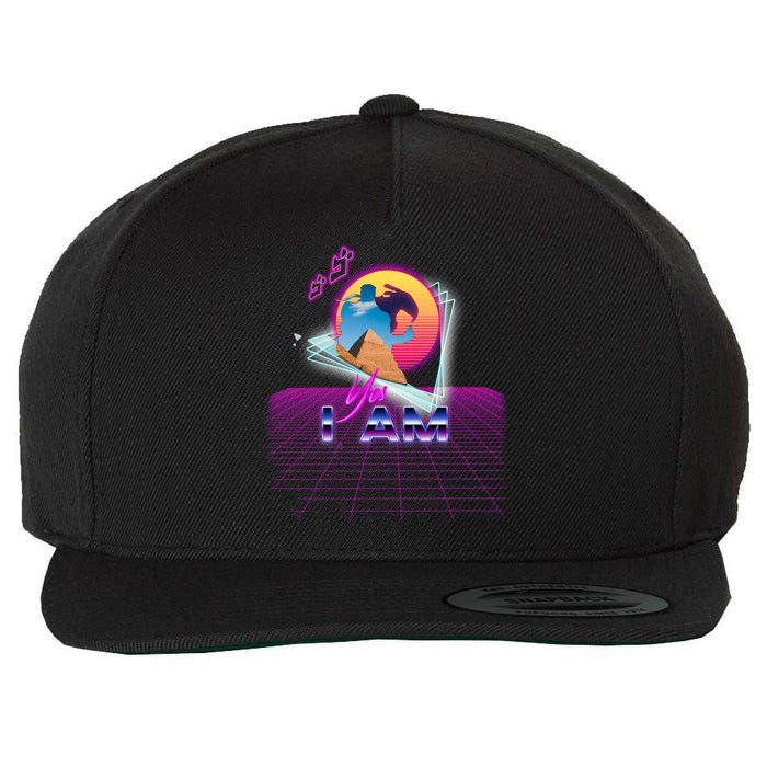 Funny Aesthetic Retro Vaporwave Synthwave Avdol Yes I Am Meme Quote Wool Snapback Cap