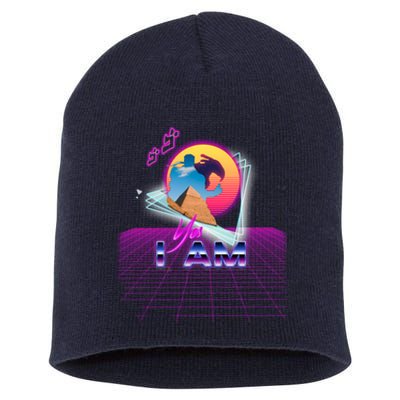 Funny Aesthetic Retro Vaporwave Synthwave Avdol Yes I Am Meme Quote Short Acrylic Beanie