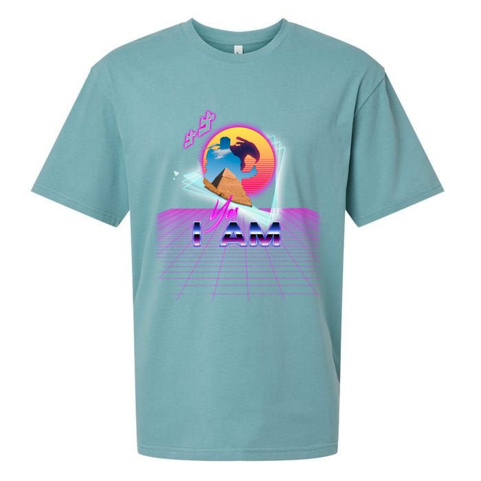 Funny Aesthetic Retro Vaporwave Synthwave Avdol Yes I Am Meme Quote Sueded Cloud Jersey T-Shirt