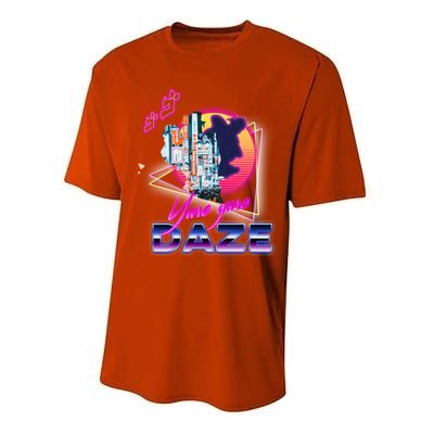 Funny Aesthetic Retro Vaporwave Synthwave Yare Yare Daze Meme Quote Performance Sprint T-Shirt