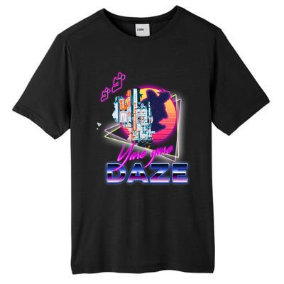 Funny Aesthetic Retro Vaporwave Synthwave Yare Yare Daze Meme Quote Tall Fusion ChromaSoft Performance T-Shirt