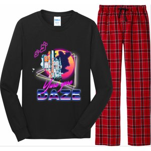 Funny Aesthetic Retro Vaporwave Synthwave Yare Yare Daze Meme Quote Long Sleeve Pajama Set