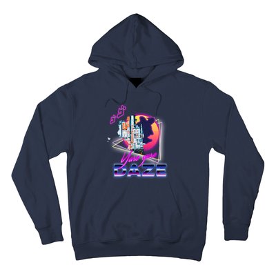 Funny Aesthetic Retro Vaporwave Synthwave Yare Yare Daze Meme Quote Hoodie