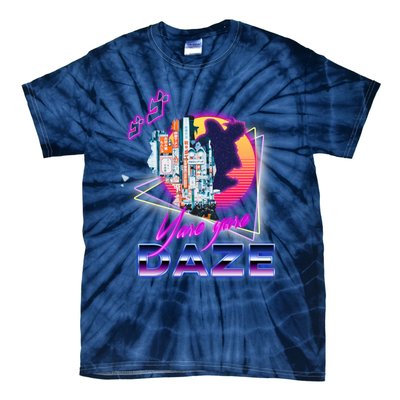 Funny Aesthetic Retro Vaporwave Synthwave Yare Yare Daze Meme Quote Tie-Dye T-Shirt