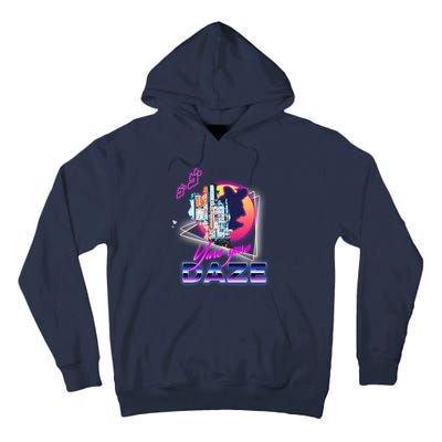 Funny Aesthetic Retro Vaporwave Synthwave Yare Yare Daze Meme Quote Tall Hoodie