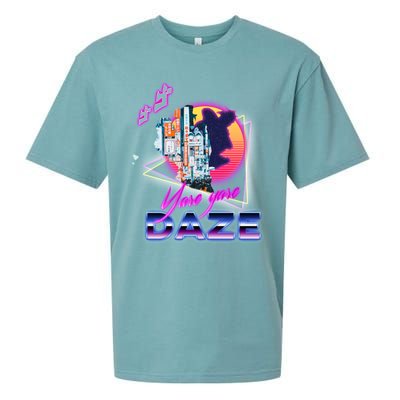 Funny Aesthetic Retro Vaporwave Synthwave Yare Yare Daze Meme Quote Sueded Cloud Jersey T-Shirt