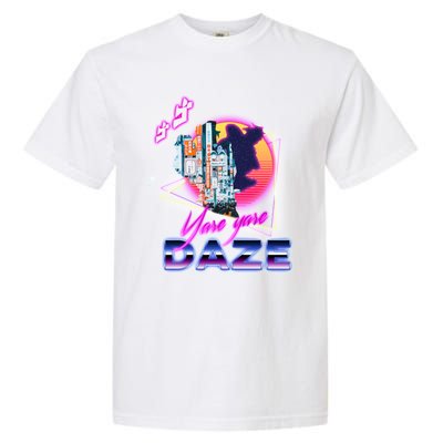 Funny Aesthetic Retro Vaporwave Synthwave Yare Yare Daze Meme Quote Garment-Dyed Heavyweight T-Shirt