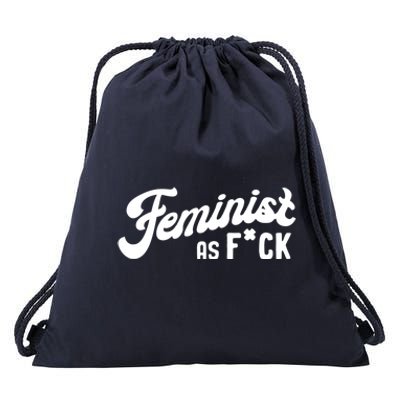 Feminist Af Retro Vintage 60s 70s Feminism Gift Drawstring Bag