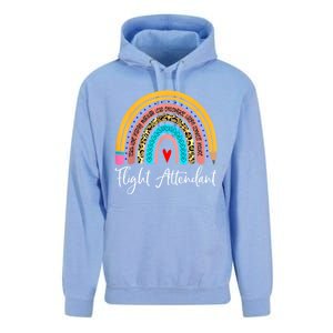 Flight Attendant Rainbow Leopard Travel And Tourism Gift Unisex Surf Hoodie