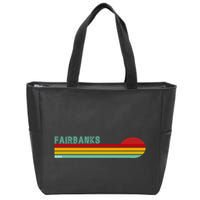 Fairbanks Alaska Retro Sunset Zip Tote Bag