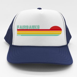 Fairbanks Alaska Retro Sunset Trucker Hat