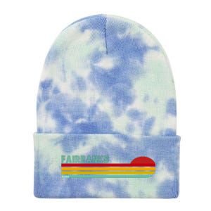 Fairbanks Alaska Retro Sunset Tie Dye 12in Knit Beanie