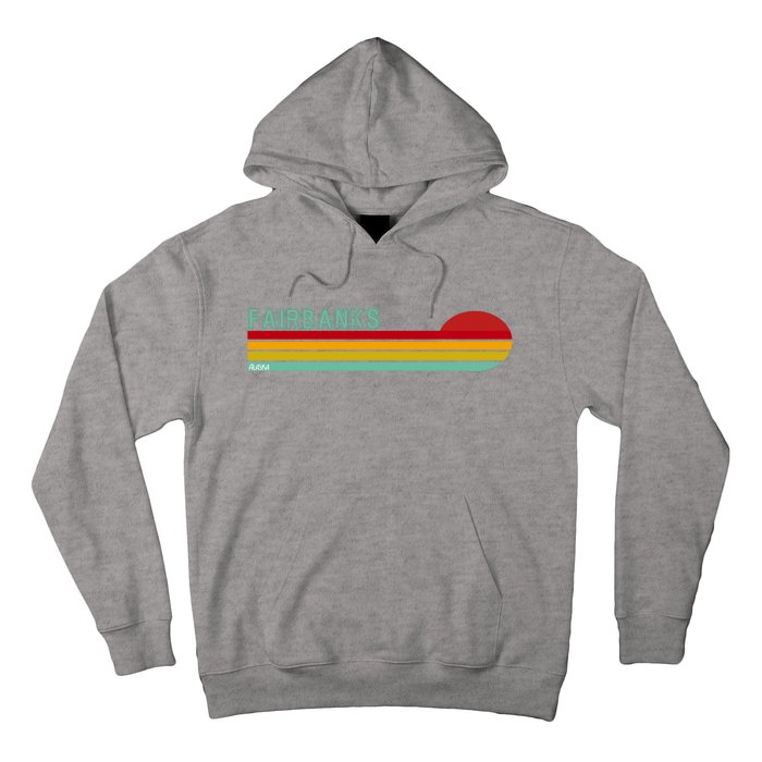 Fairbanks Alaska Retro Sunset Hoodie