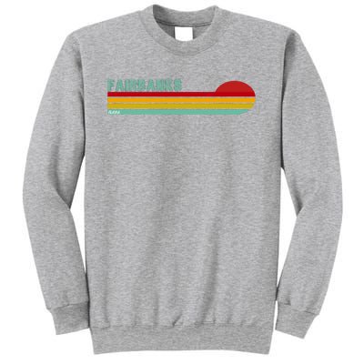 Fairbanks Alaska Retro Sunset Sweatshirt