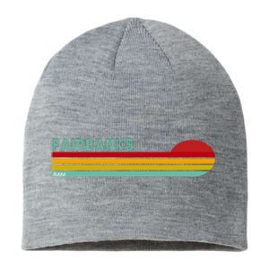 Fairbanks Alaska Retro Sunset Sustainable Beanie