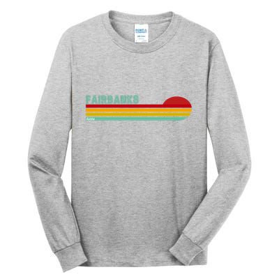 Fairbanks Alaska Retro Sunset Tall Long Sleeve T-Shirt
