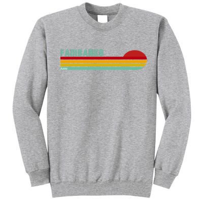 Fairbanks Alaska Retro Sunset Tall Sweatshirt