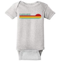 Fairbanks Alaska Retro Sunset Baby Bodysuit