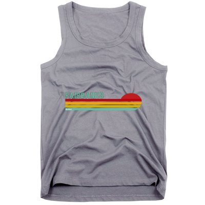 Fairbanks Alaska Retro Sunset Tank Top