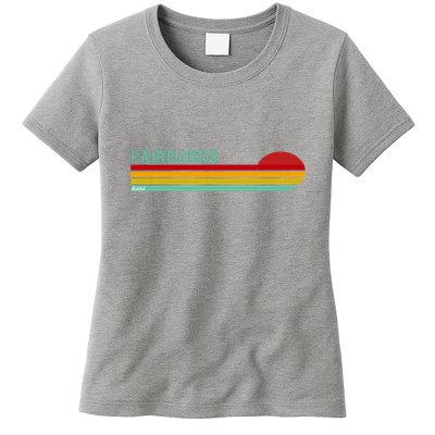 Fairbanks Alaska Retro Sunset Womens T-Shirt