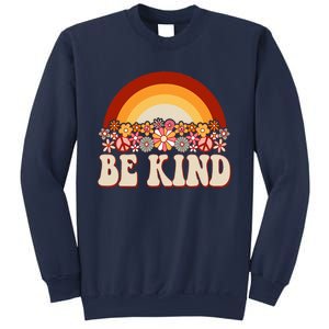 Flowers And Rainbow Unity Day Orange Be Kind Anti Bullying Sweatshirt