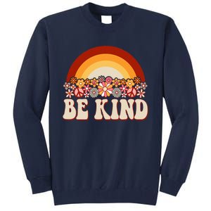 Flowers And Rainbow Unity Day Orange Be Kind Anti Bullying Tall Sweatshirt