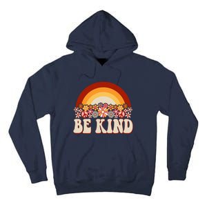 Flowers And Rainbow Unity Day Orange Be Kind Anti Bullying Tall Hoodie