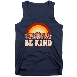 Flowers And Rainbow Unity Day Orange Be Kind Anti Bullying Tank Top