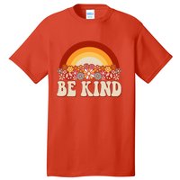 Flowers And Rainbow Unity Day Orange Be Kind Anti Bullying Tall T-Shirt