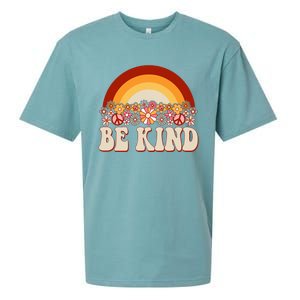 Flowers And Rainbow Unity Day Orange Be Kind Anti Bullying Sueded Cloud Jersey T-Shirt