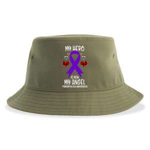 Fibromyalgia Awareness Remembrance Hero Is Now My Angel Gift Sustainable Bucket Hat