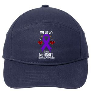 Fibromyalgia Awareness Remembrance Hero Is Now My Angel Gift 7-Panel Snapback Hat