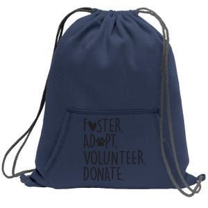 Funny Animal Rescue Dog Lover Foster Adopt Volunteer Donate Sweatshirt Cinch Pack Bag