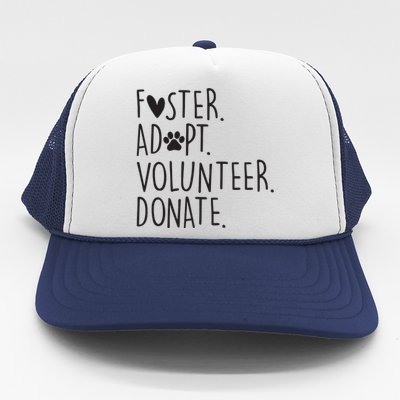 Funny Animal Rescue Dog Lover Foster Adopt Volunteer Donate Trucker Hat