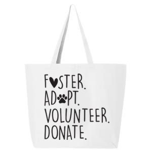 Funny Animal Rescue Dog Lover Foster Adopt Volunteer Donate 25L Jumbo Tote