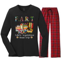 F A R T Fabric Acquisition Road Trip Women's Long Sleeve Flannel Pajama Set 