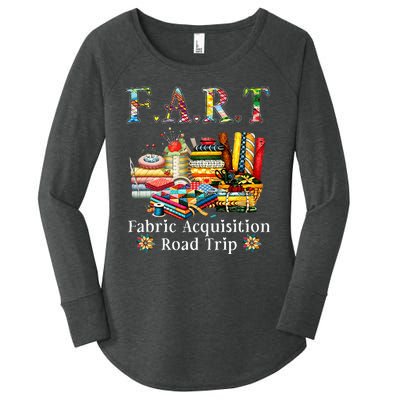 F A R T Fabric Acquisition Road Trip Women's Perfect Tri Tunic Long Sleeve Shirt