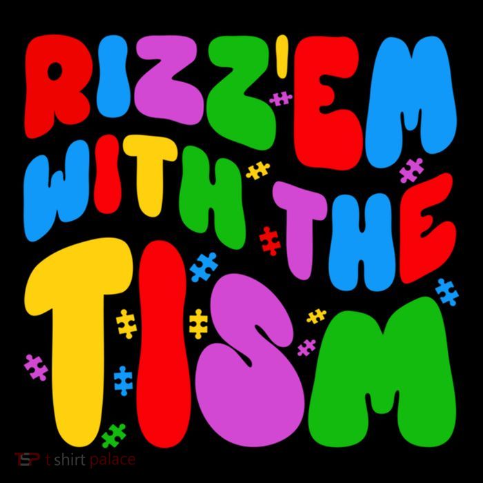 Funny Autistic Rizz RizzEm With The Tism Meme Autism Groovy Cool Gift Flexfit Unipanel Trucker Cap