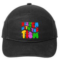 Funny Autistic Rizz RizzEm With The Tism Meme Autism Groovy Cool Gift 7-Panel Snapback Hat