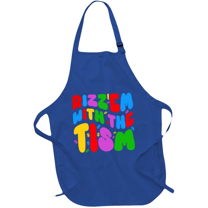 Funny Autistic Rizz RizzEm With The Tism Meme Autism Groovy Cool Gift Apron