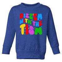 Funny Autistic Rizz RizzEm With The Tism Meme Autism Groovy Cool Gift Toddler Sweatshirt