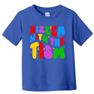 Funny Autistic Rizz RizzEm With The Tism Meme Autism Groovy Cool Gift Toddler T-Shirt