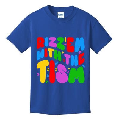 Funny Autistic Rizz RizzEm With The Tism Meme Autism Groovy Cool Gift Kids T-Shirt