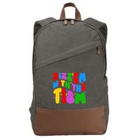 Funny Autistic Rizz RizzEm With The Tism Meme Autism Groovy Cool Gift Cotton Canvas Backpack