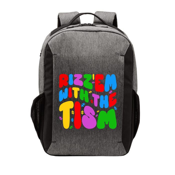 Funny Autistic Rizz RizzEm With The Tism Meme Autism Groovy Cool Gift Vector Backpack